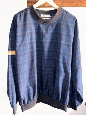 Hatley Navy and Black Plaid Windbreaker